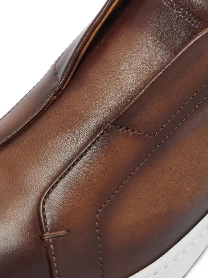 Magnanni Gepolijste leren sneakers Bruin - Foto 2