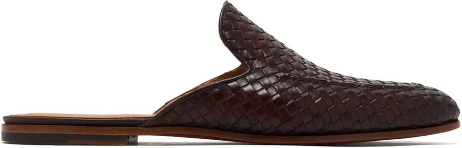 Magnanni Geweven lakleren slippers Bruin
