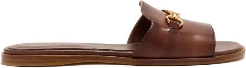 Magnanni Horsebit sandalen met logoplakkaat Bruin