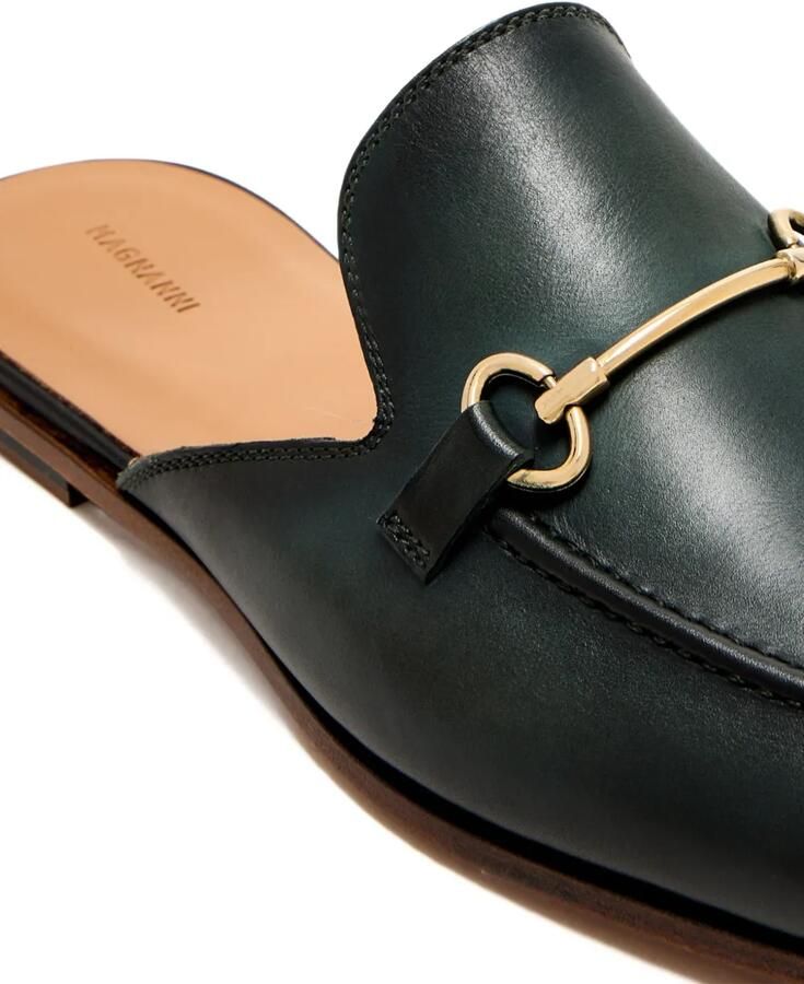 Magnanni Leren muiltjes Groen