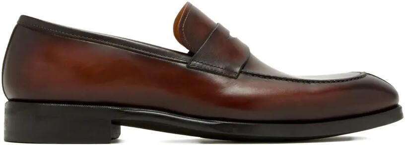 Magnanni Leren penny loafers Bruin