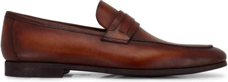 Magnanni Leren penny loafers Bruin