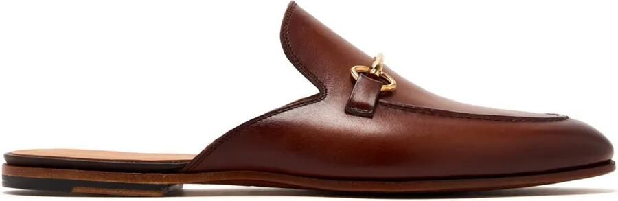 Magnanni Leren slippers Bruin