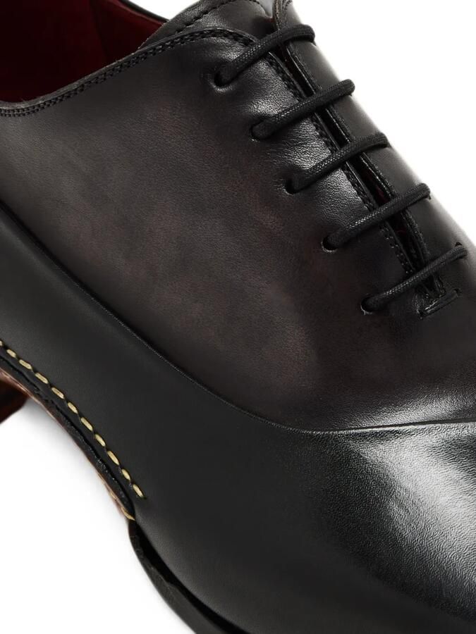 Magnanni Leren veterschoenen met vlakken Zwart - Foto 2