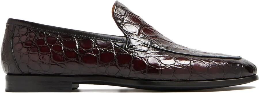 Magnanni Loafers met krokodillen-reliëf Rood