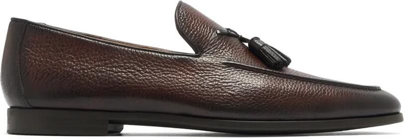 Magnanni Loafers van bewerkt leer met kwastje Bruin