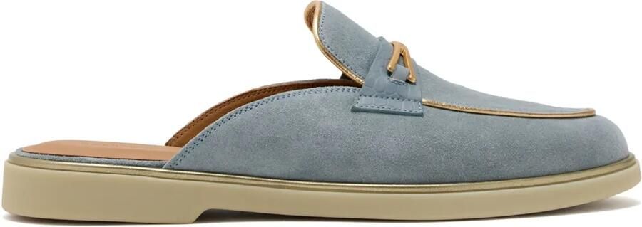 Magnanni Muiltjes met gegraveerd logo Blauw