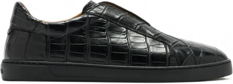 Magnanni Nitro slip-on sneakers met alligator-effect Zwart