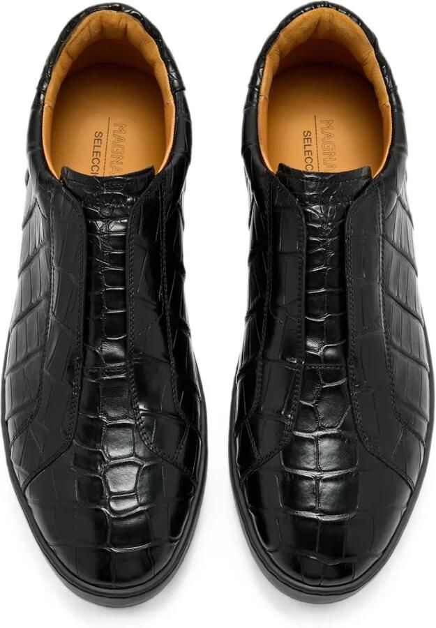 Magnanni Nitro slip-on sneakers met alligator-effect Zwart - Foto 3