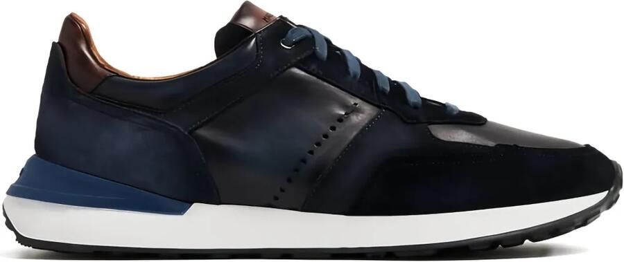Magnanni Sneakers met suède vlak Blauw