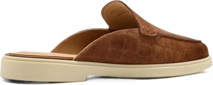 Magnanni Sofia suède loafers met krokodillen-reliëf Bruin - Foto 4