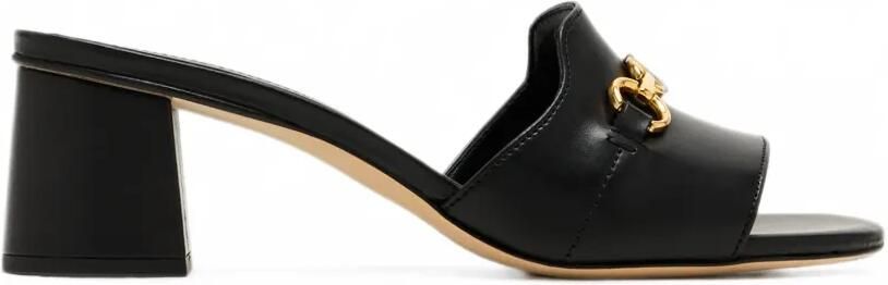 Magnanni Solara leren sandalen met logo-plakkaat Zwart