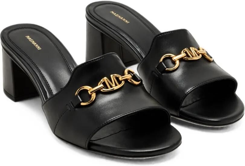 Magnanni Solara leren sandalen met logo-plakkaat Zwart - Foto 3
