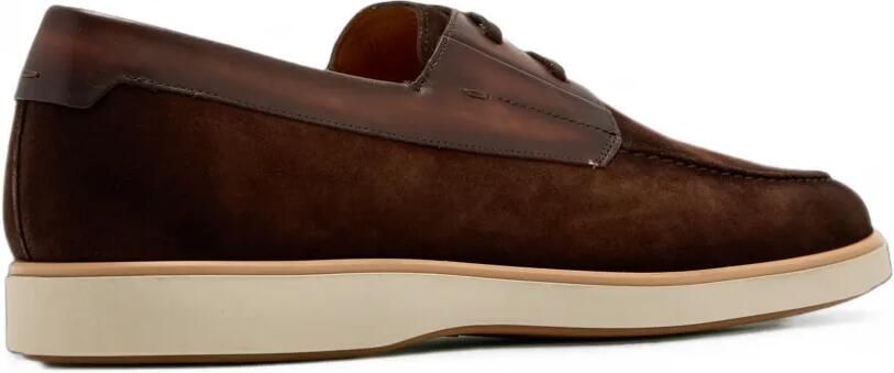 Magnanni Suède bootschoenen met leren vlak Bruin - Foto 4