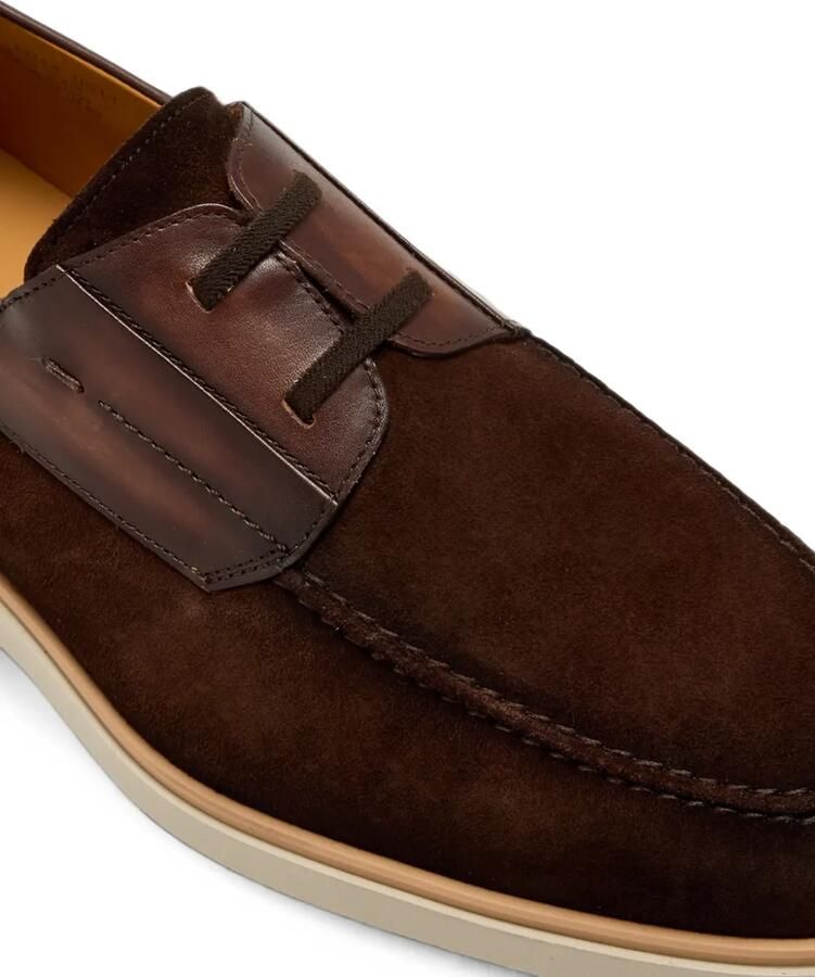 Magnanni Suède bootschoenen met leren vlak Bruin - Foto 2
