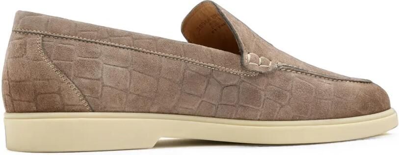Magnanni Suède loafers met krokodillen-reliëf Bruin - Foto 4