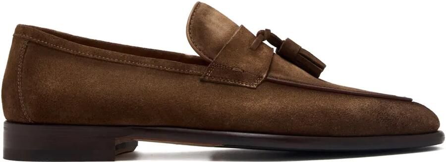 Magnanni Suède loafers met kwastjes Bruin