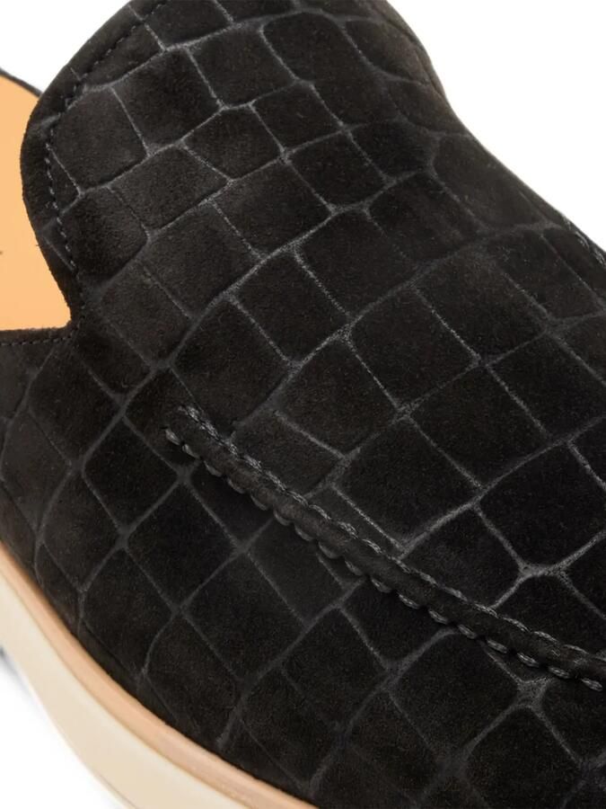 Magnanni Suède muiltjes met krokodillen-reliëf Zwart - Foto 2