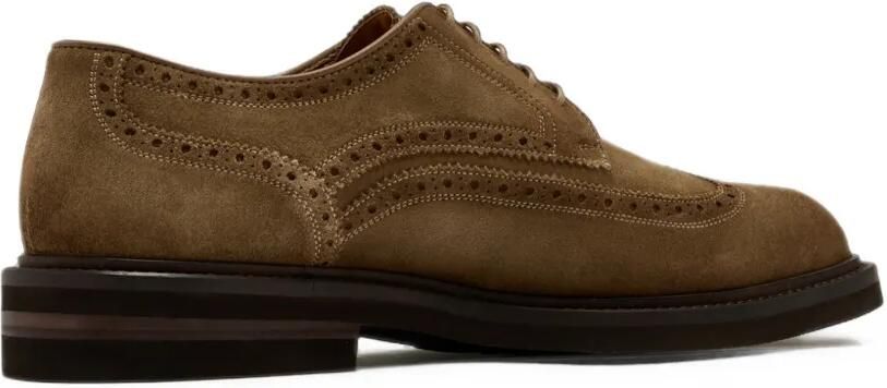 Magnanni Suède veterschoenen met brogue-detail Bruin - Foto 4