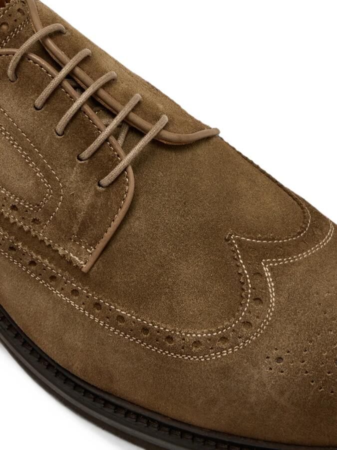 Magnanni Suède veterschoenen met brogue-detail Bruin - Foto 2