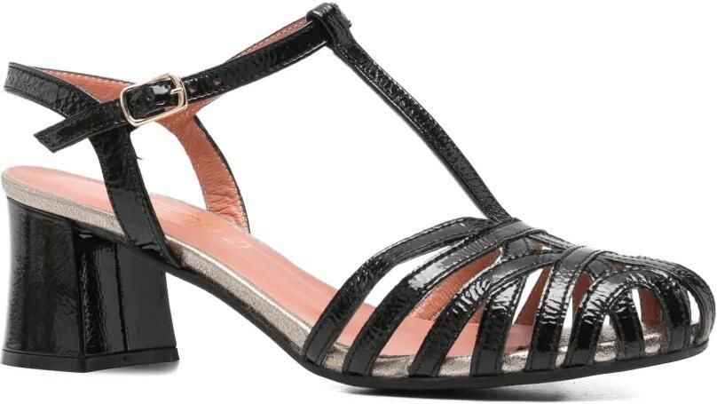 MAISON 21 Lakleren sandalen met T-bandje Zwart - Foto 3