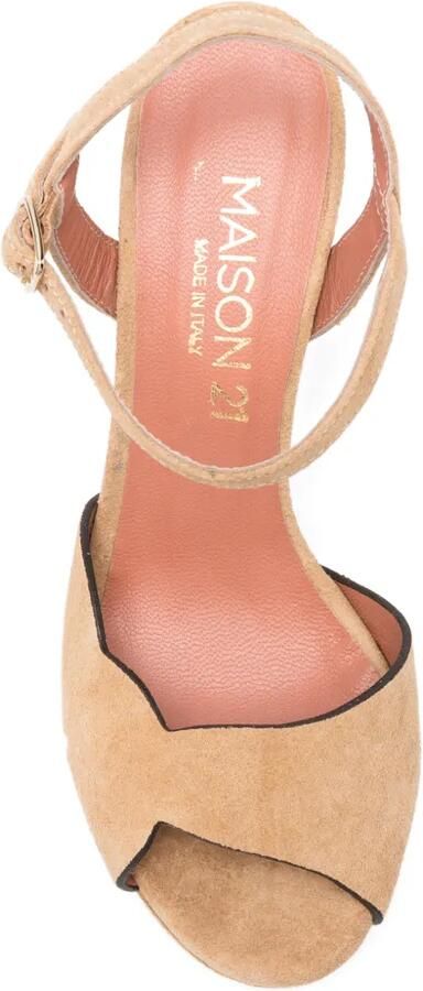 MAISON 21 Sandalen met gesp Beige - Foto 4
