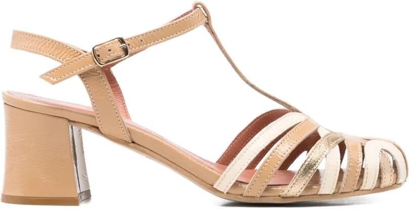 MAISON 21 Sandalen met T-bandje Beige
