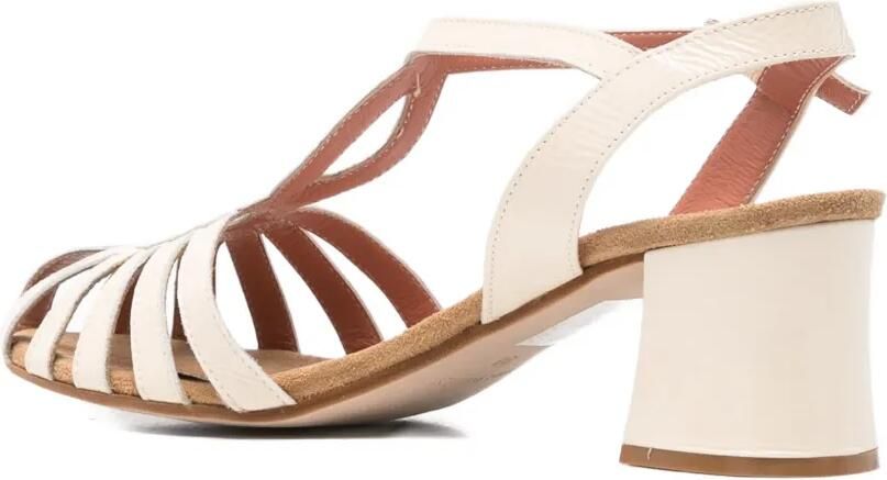 MAISON 21 Sandalen met T-bandje en gekooid detail Beige - Foto 2