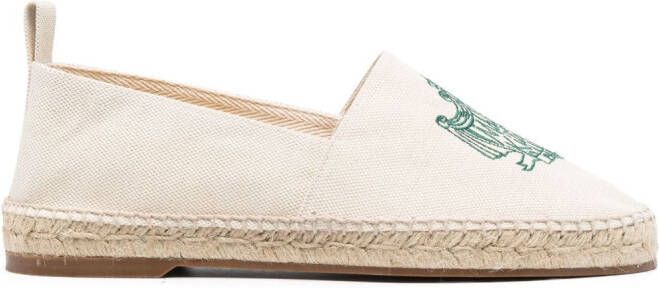 Maison Kitsuné Espadrilles met geborduurd logo Beige