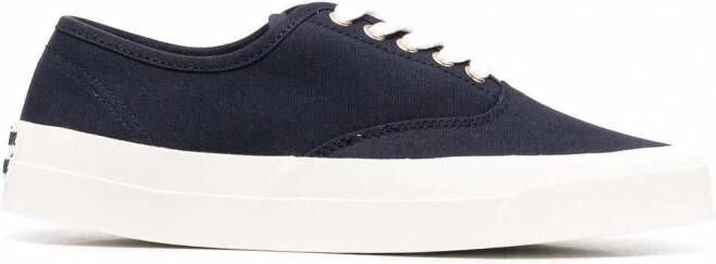 Maison Kitsuné Low-top canvas sneakers Blauw