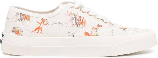 Maison Kitsuné Sneakers met print Wit