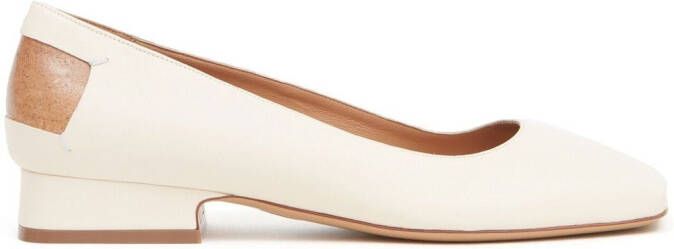 Maison Margiela Décortiqué ballerina's met stiksels Wit