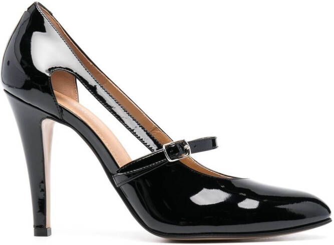 Maison Margiela 100mm lakleren pumps met uitgesneden detail Zwart