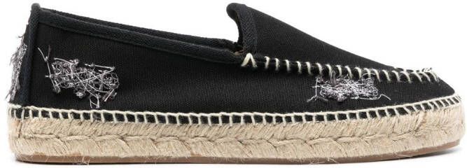 Maison Margiela Espadrilles met borduurwerk Zwart