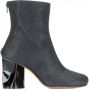 Maison Margiela Enkellaarzen met bewerkte hak Zwart - Thumbnail 1
