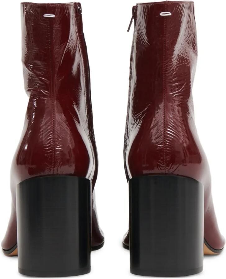 Maison Margiela Enkellaarzen met vierkante neus en afwerking Rood - Foto 3