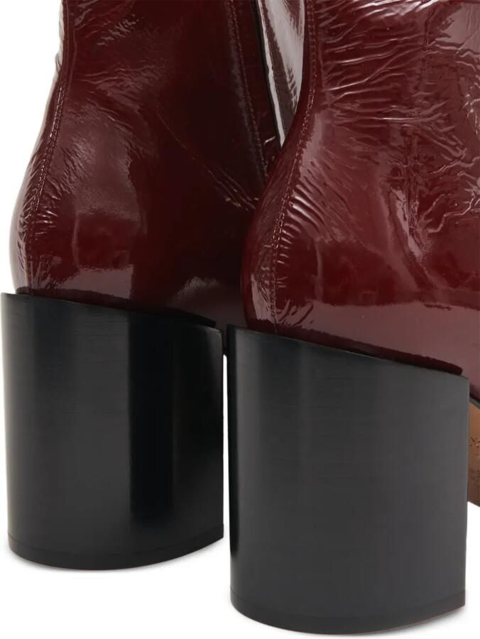 Maison Margiela Enkellaarzen met vierkante neus en afwerking Rood - Foto 5
