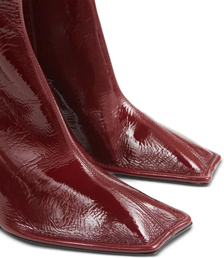 Maison Margiela Enkellaarzen met vierkante neus en afwerking Rood - Foto 2
