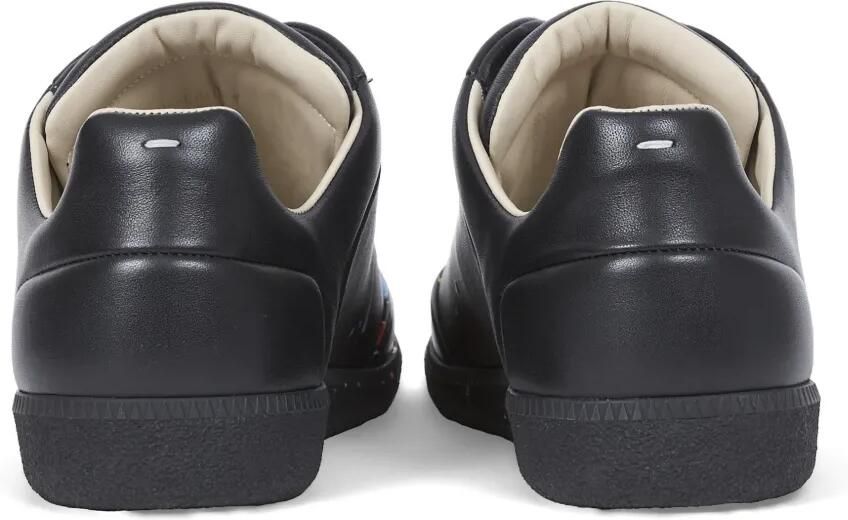Maison Margiela Future leren sneakers met verfspatten Zwart - Foto 3