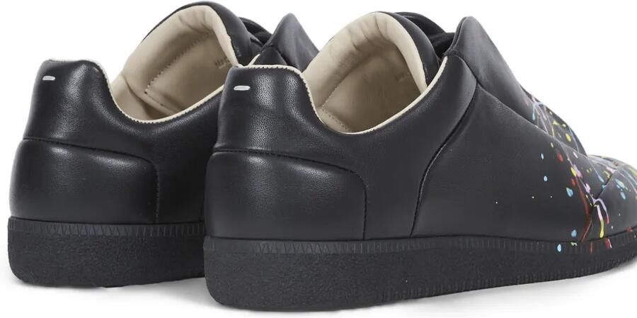 Maison Margiela Future leren sneakers met verfspatten Zwart - Foto 4
