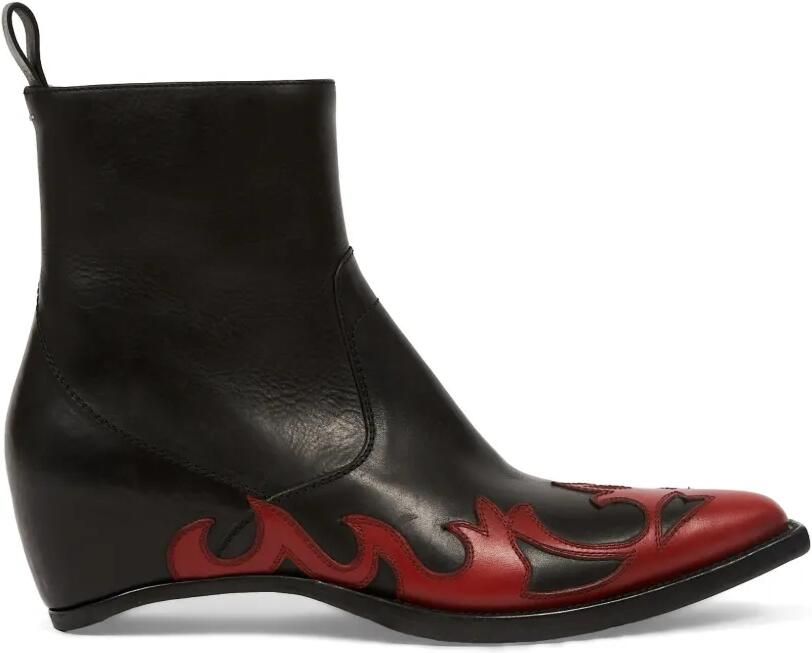 Maison Margiela Heel-Less Western Flames laarzen Zwart