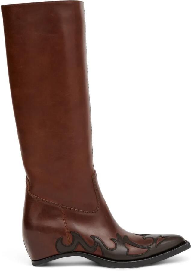 Maison Margiela Heel-Less Western knielaarzen Bruin