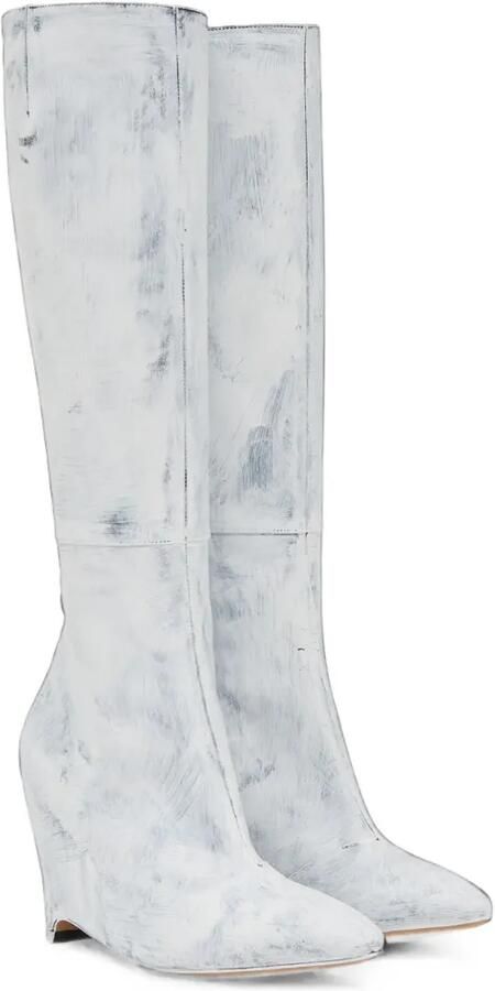 Maison Margiela Knielaarzen met sleehak Wit - Foto 2