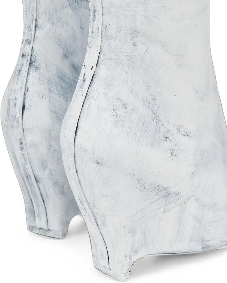 Maison Margiela Knielaarzen met sleehak Wit - Foto 4