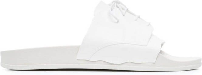 Maison Margiela Badslippers met veters Wit