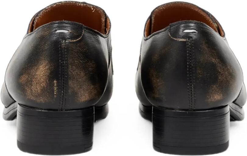 Maison Margiela Leren derbyschoenen met verweerde afwerking Zwart - Foto 4