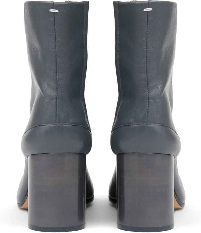 Maison Margiela Leren enkellaarzen met tabineus Grijs - Foto 3