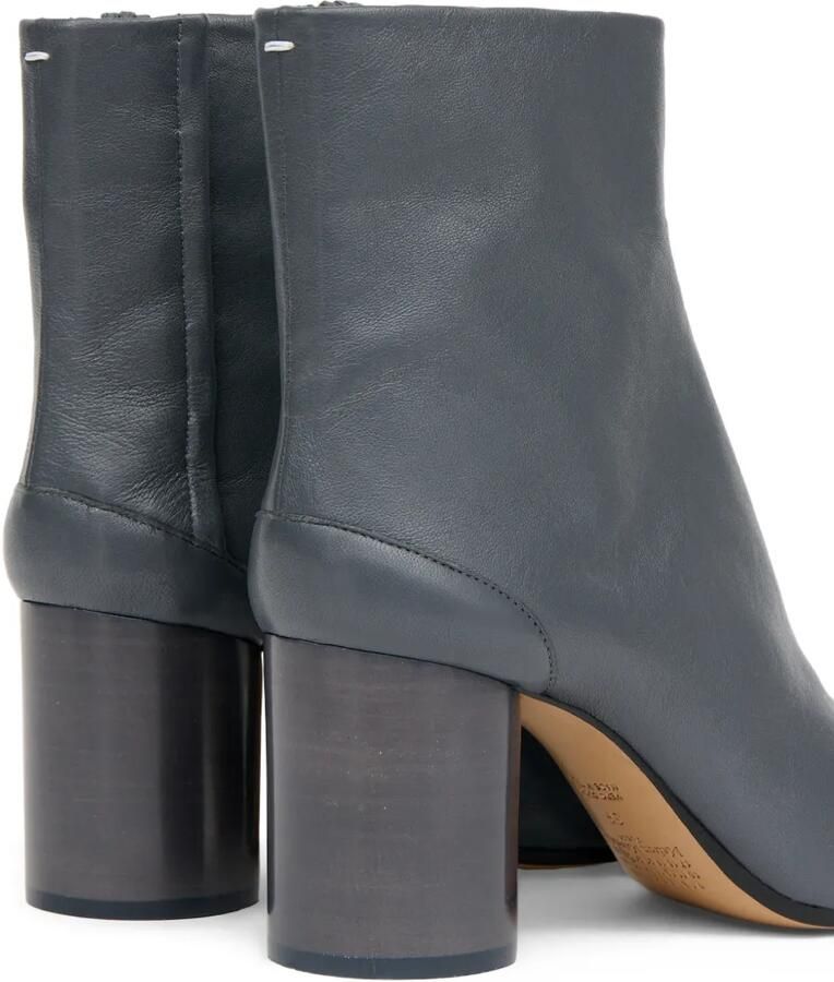 Maison Margiela Leren enkellaarzen met tabineus Grijs - Foto 4
