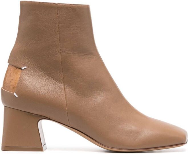 Maison Margiela Décortiqué 60 laarzen met vier stiksels Bruin