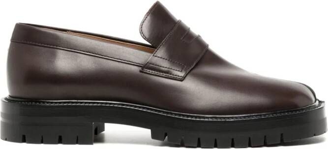 Maison Margiela Tabi leren loafers Bruin